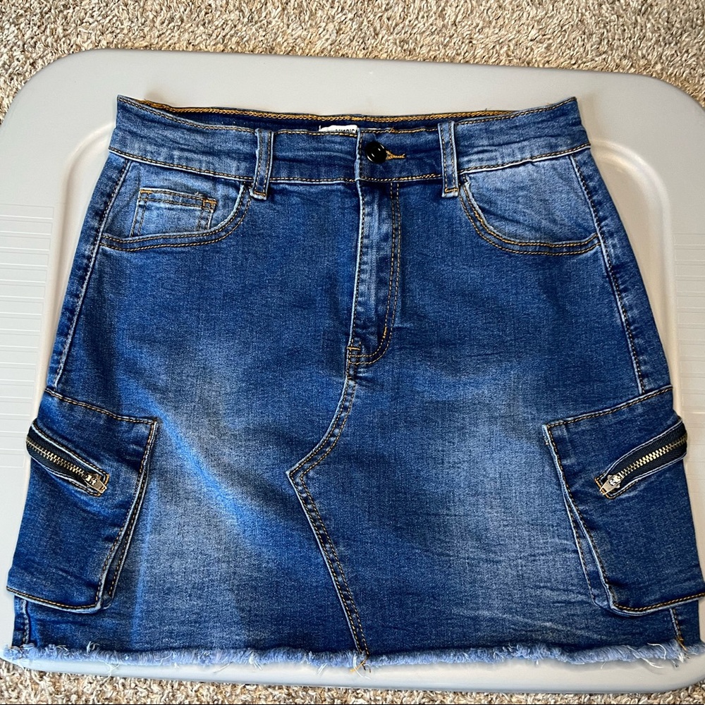 Blue Jean Mini Skirt